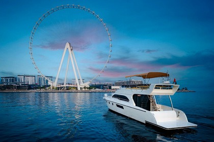 Explore Dubai on New Luxury 50ft Yacht best offer in Dubai Marina for up to 12 guest