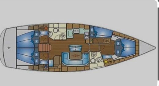 Sailboat Bavaria 46 Cruiser Plan du bateau