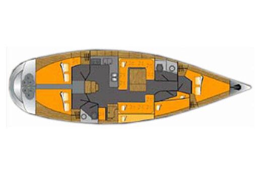 Sailboat Gibert Marine Gibsea 444 Boat layout