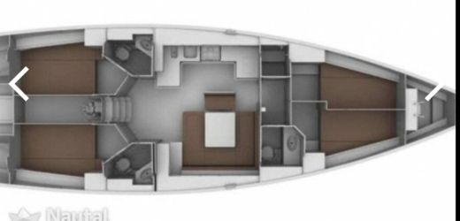 Sailboat Bavaria 45 Cruiser Plano del barco