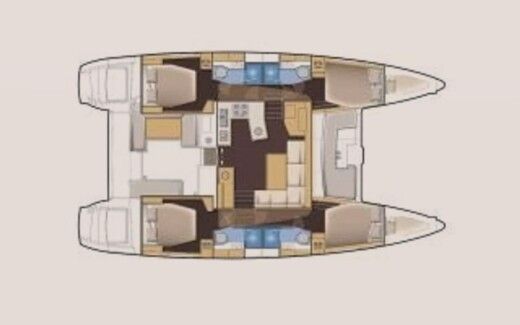 Catamaran Lagoon Lagoon 450F Boat layout