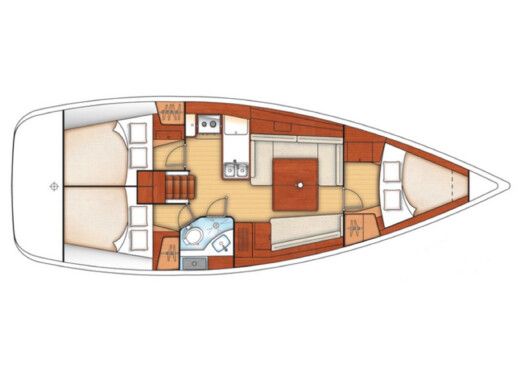 Sailboat  Oceanis 37 boat plan