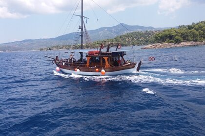 Rental Motorboat Pirate Ship Wooden Chalkidiki