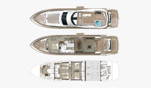 Motor Yacht Sunseeker Signature 95 Planimetria della barca