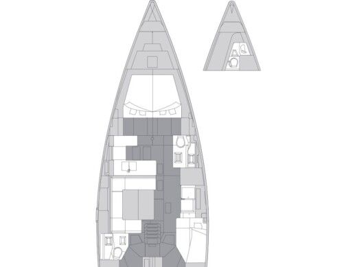 Sailboat  Elan Impression 50.1 Boot Grundriss