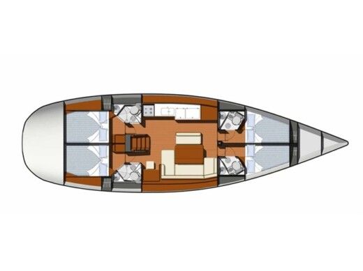 Sailboat Jeanneau Sun Odyssey 49i boat plan