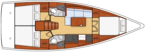 Sailboat Beneteau Oceanis 38.1 boat plan