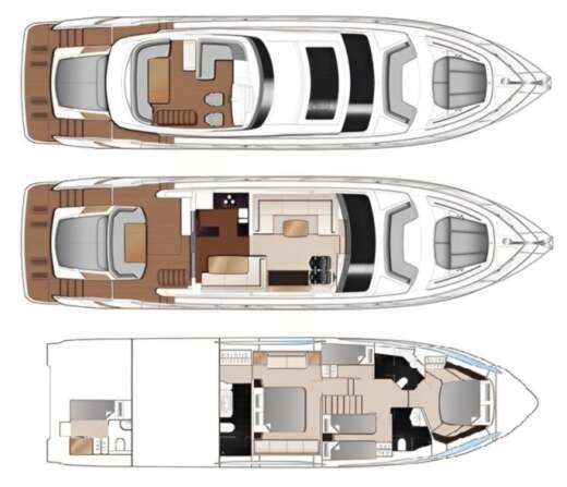 Motor Yacht Princess S65 Boat layout