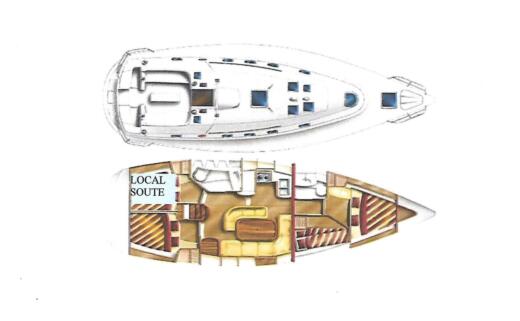 Sailboat DUFOUR Gibert Marine Gib sea 43 Boot Grundriss