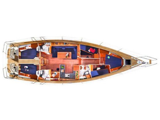 Sailboat  Oceanis 40.1 (3 cab) Plan du bateau