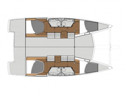 Catamaran FOUNTAINE PAJOT LUCIA 40 boat plan