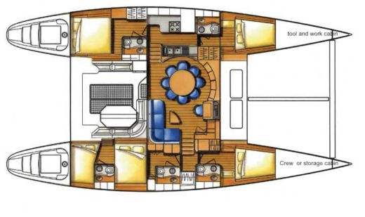 Catamaran Lagoon Lagoon 570 boat plan