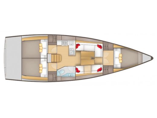 Sailboat Salona Salona 380 Boat layout