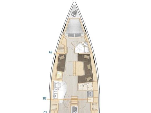 Sailboat HANSE HANSE 418 boat plan