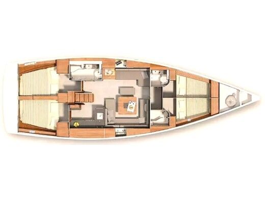 Sailboat Hanse 455 Plan du bateau
