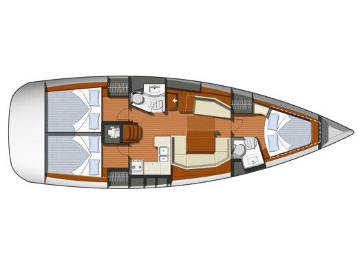 Sailboat Jeanneau Sun Odyssey 42i boat plan