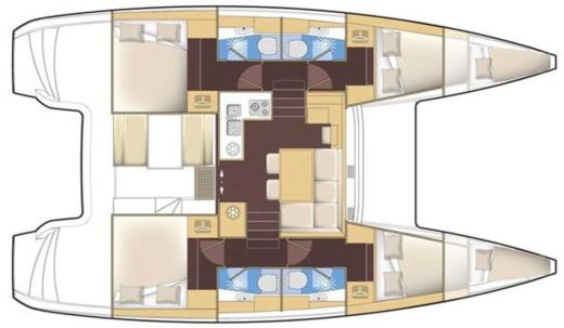 Catamaran Lagoon Lagoon 400 Plan du bateau