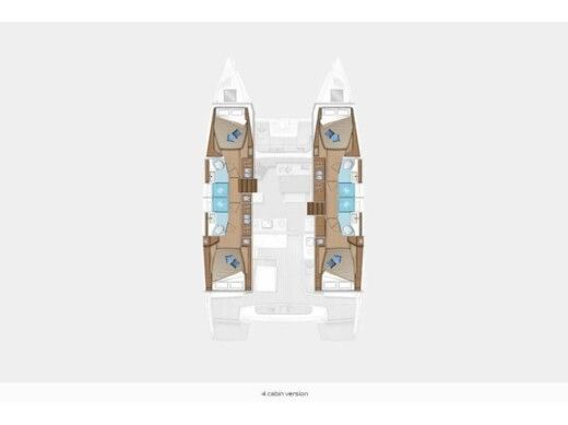 Catamaran Lagoon Lagoon 46 Boat layout