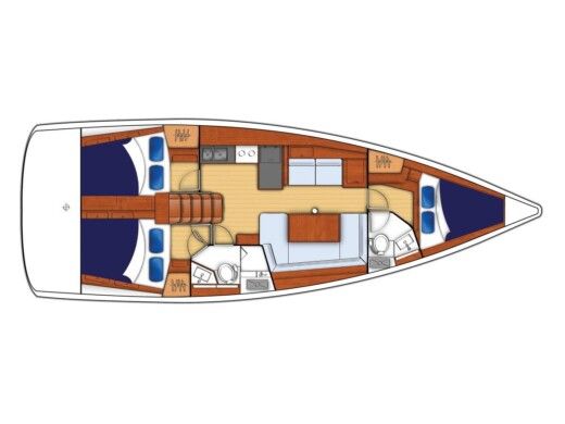 Sailboat  Oceanis 40.1 Plattegrond van de boot