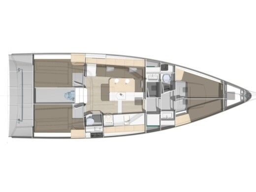 Sailboat Pogo Structures Pogo 44 Boot Grundriss