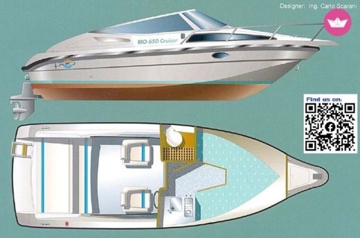 Motorboat Rio 650 Cabine Boat design plan