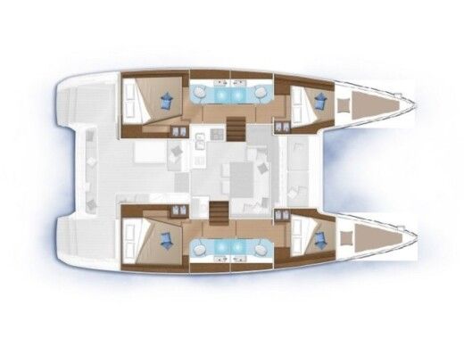 Catamaran Lagoon Lagoon 40 Boot Grundriss