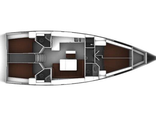 Sailboat Bavaria 46 Cruiser New Planimetria della barca