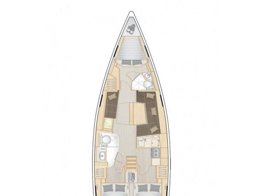 Sailboat HANSE 418 Boat layout