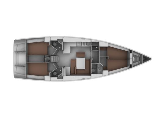 Sailboat BAVARIA 45 Cruiser Plano del barco