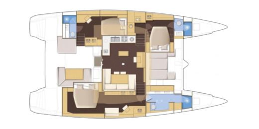 Catamaran Lagoon Lagoon 52 boat plan