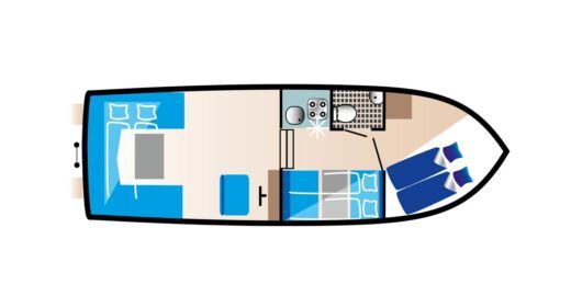 Houseboat Almeria 850 Boot Grundriss