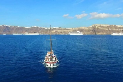 Charter Sailboat Traditional Greek Kaiki -Trechandiri Santorini