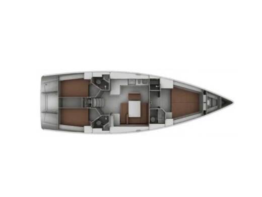 Sailboat  Bavaria 45 Cruiser 3 cabins boat plan