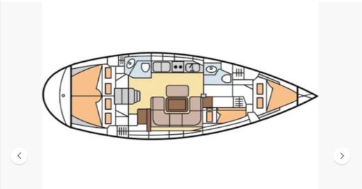 Sailboat Bavaria 42 Cruiser Plano del barco