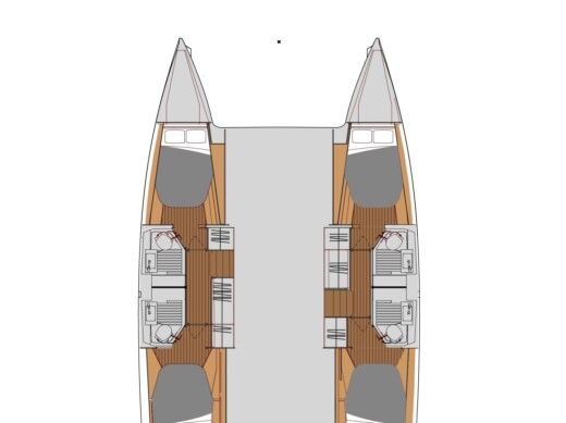 Catamaran  Fountaine Pajot Astrea 42 Plano del barco