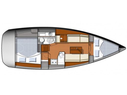 Sailboat JEANNEAU SUN ODYSSEY 33I Boat layout