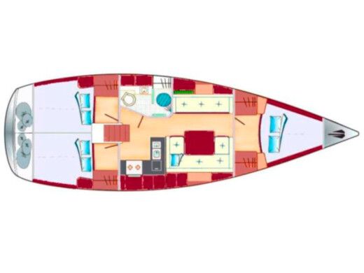 Sailboat  Hanse 370 boat plan