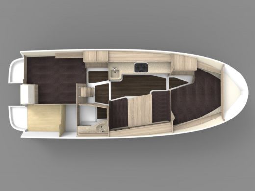 Motorboat  Nexus Revo 870 Prestige+ /2cab Boat layout