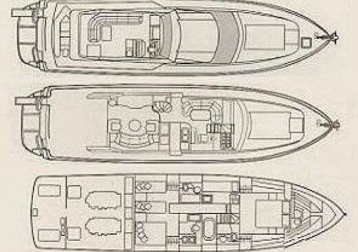 Motor Yacht Posillipo Technema67 Planimetria della barca