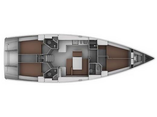 Sailboat BAVARIA 45 CRUISER Boot Grundriss