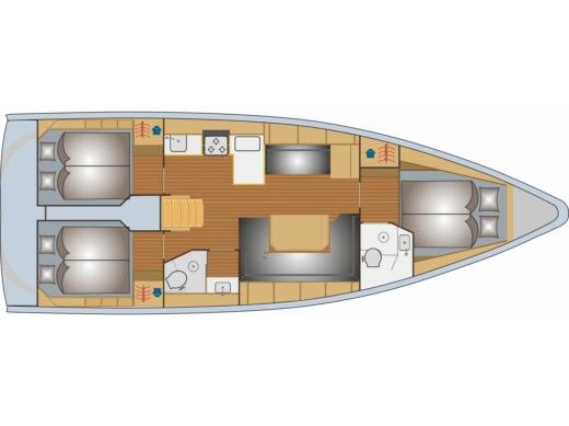 Sailboat  Bavaria C42 boat plan