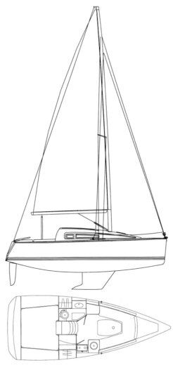 Sailboat Jeanneau Sun Odyssey 26 boat plan