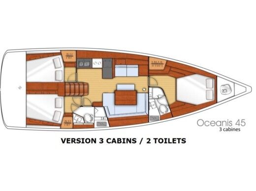 Sailboat  Oceanis 45/3 boat plan