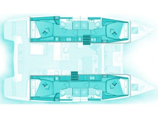 Catamaran Lagoon Lagoon 46 Boat layout