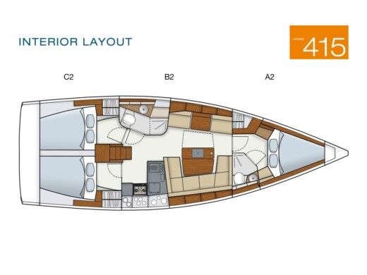 Sailboat HANSE 415 boat plan