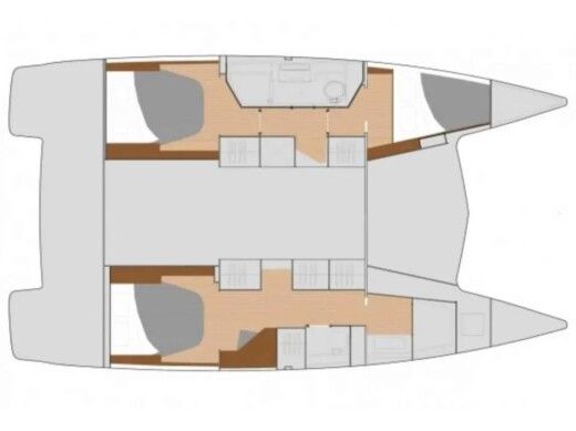 Catamaran Fountaine Pajot Lucia 40 Plano del barco