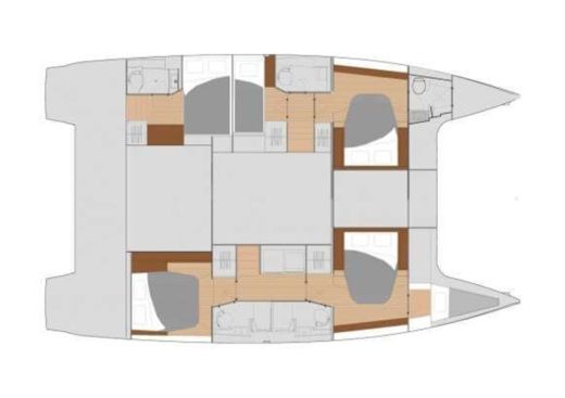 Catamaran Foutaine Pajot Saona 47 Plan du bateau