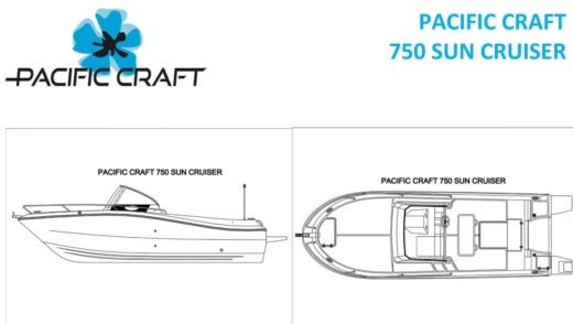 Motorboat Pacific Craft sun cruiser 750 boat plan