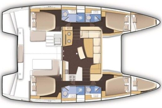 Catamaran Lagoon Lagoon 40 Boat layout