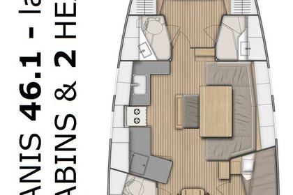 Hyra båt Segelbåt Bénéteau Oceanis 46.1 - 4 cab. Split